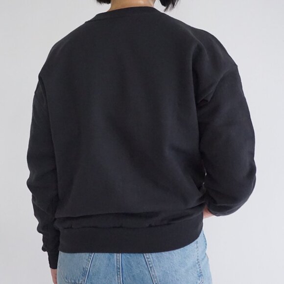 Hanes Aruba Island Black Embroidered Crewneck Sweatshirt 90s Vacationcore L - Picture 2 of 9